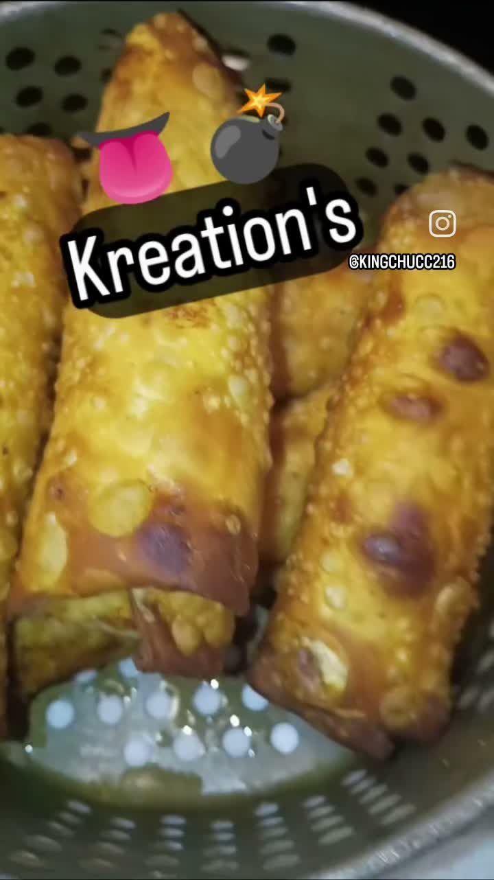 Salmon Egg Rolls fried golden